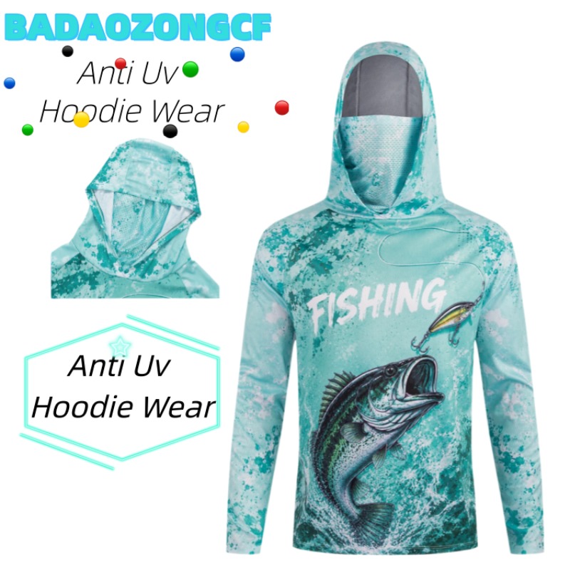 Fishing Shirt Uv Protection - Jersey untuk Memancing, Kaos Pakaian Memancing