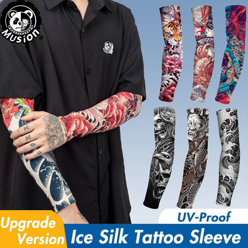 Fishing Socks - Musion Set lengan tato uniseks, kaus