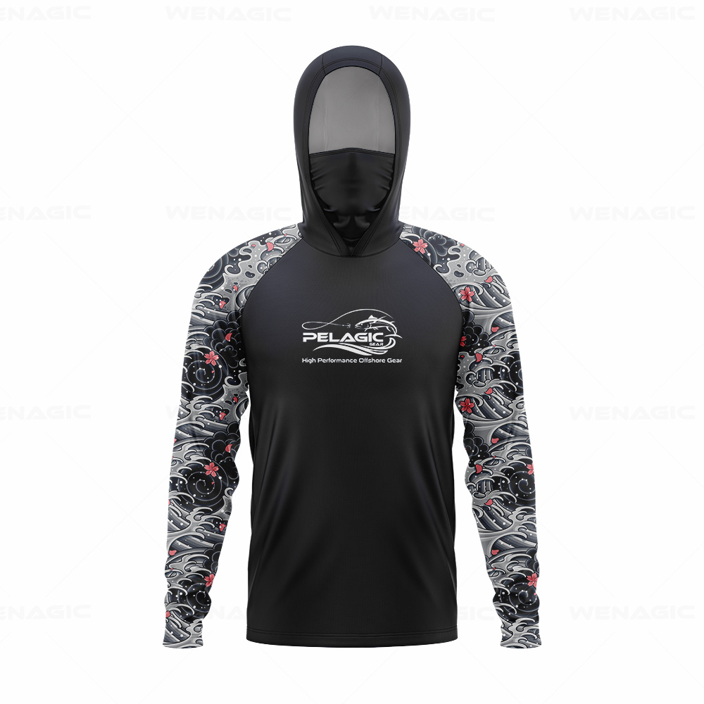 Fishing Shirt Uv Protection - Pelagic gear kaos memancing tudung pria