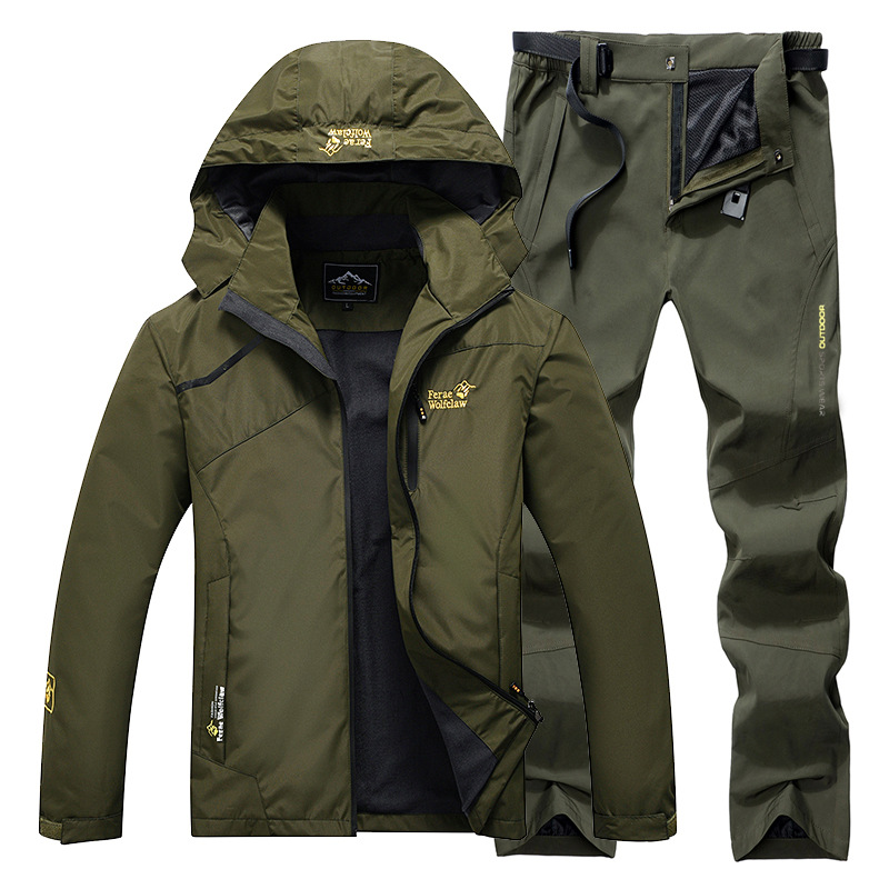 Fishing Pants Waterproof - Setelan Memancing Tahan Air Jaket Berkerudung