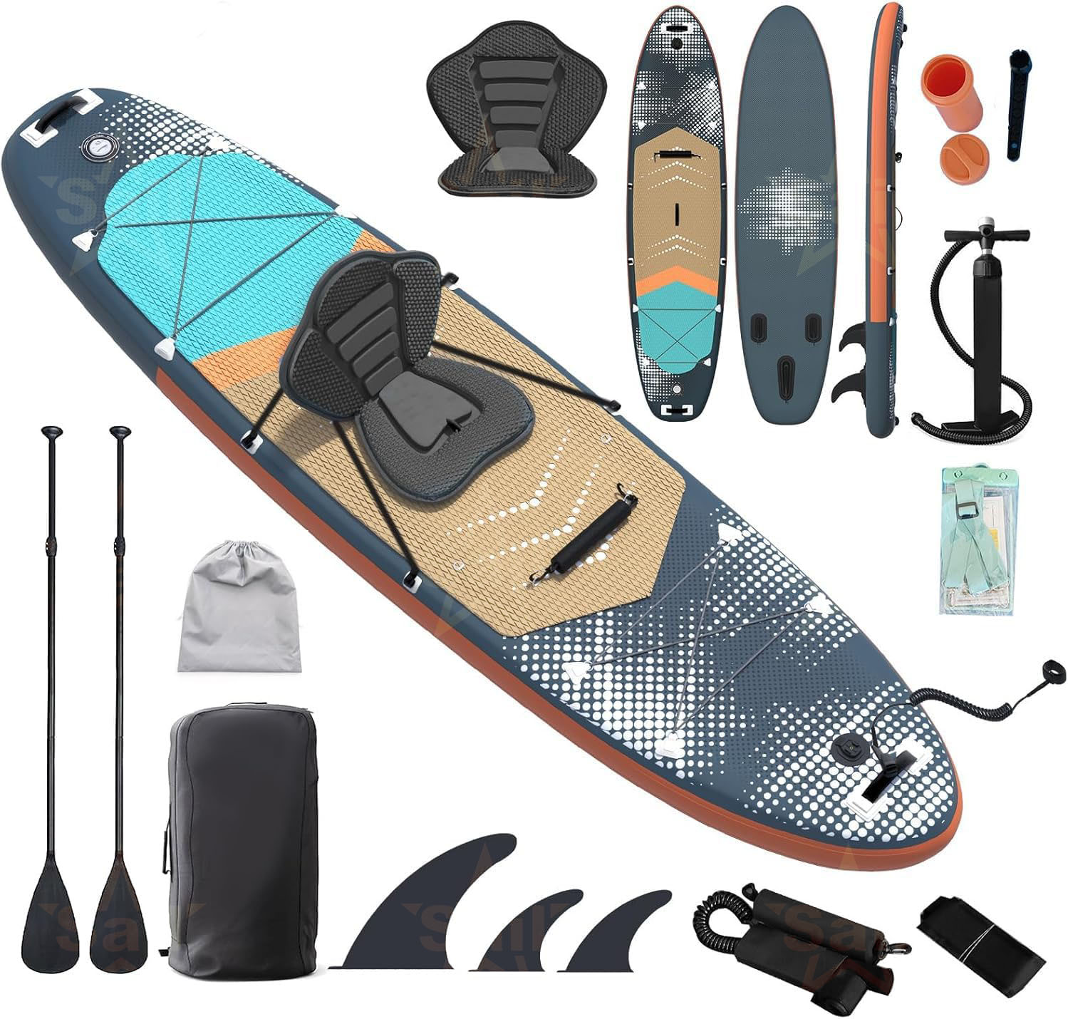 Fishing Backpack - Papan Selancar Tiup Serbaguna (SUP) Lengkap