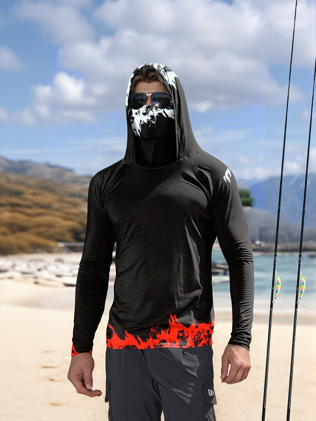 Fishing Shirt Uv Protection - Kaos Pancing Pria Lengan Panjang, Pakaian