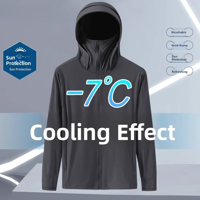 Fishing Hoodie - Pakaian Pelindung Sinar UV Berkerudung Tipis