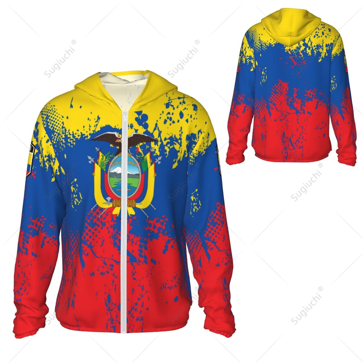 Fishing Hoodie - Hoodie Pelindung Matahari Bendera Ekuador Pakaian