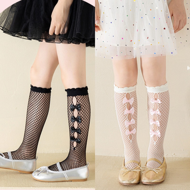 Fishing Socks - Stoking Lolita Hollow untuk Anak Perempuan,