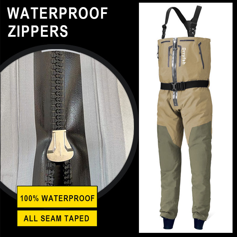 Wader kedap air tanpa sepatu b - Fishing Waders ulasan dan harga