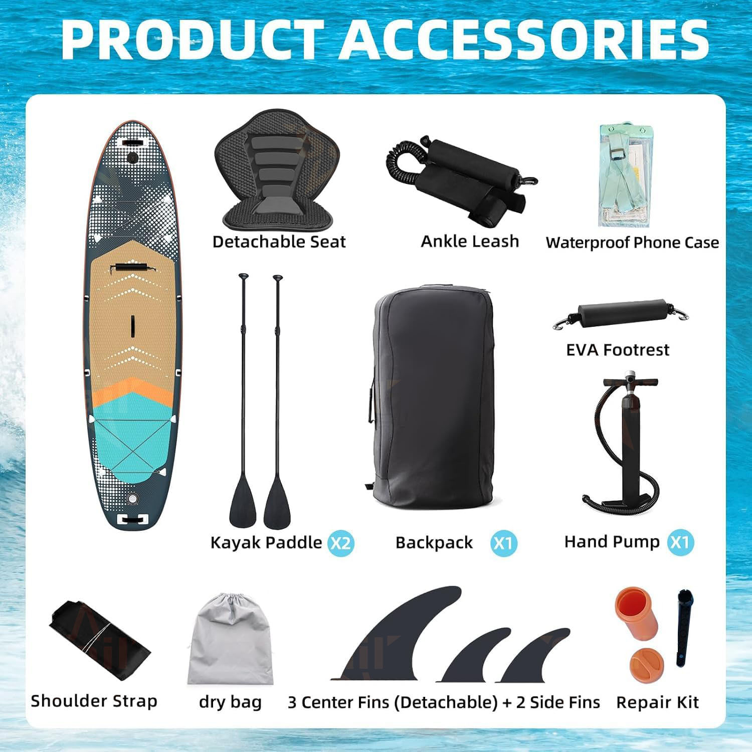 Papan Selancar Tiup Serbaguna  - Fishing Backpack ulasan dan harga