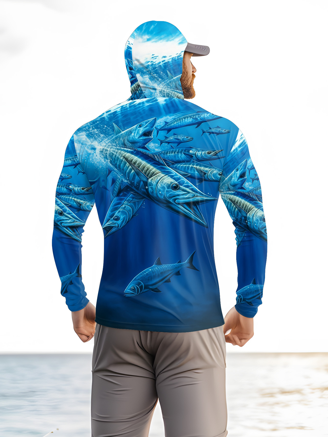 Kaos Pancing Pria Lengan Panja - Fishing Shirt Uv Protection ulasan dan harga
